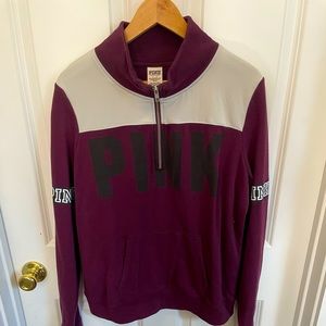 VS PINK quarter zip.  Size Large.